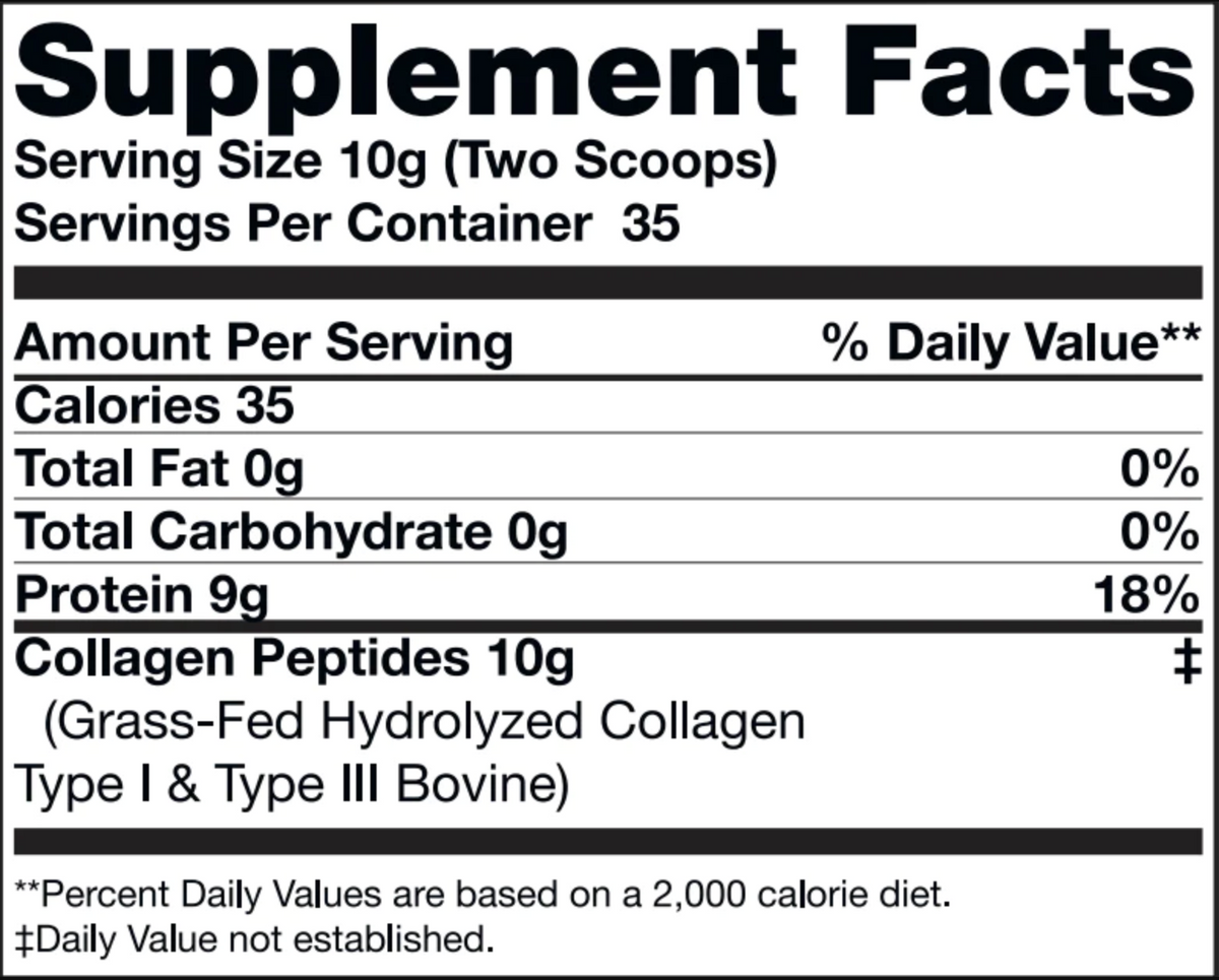 GrassFed Collagen Peptides Top Shelf Nutrition LLC