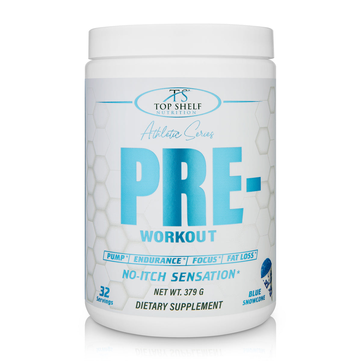 PreWorkout (Blue Snowcone) Top Shelf Nutrition LLC