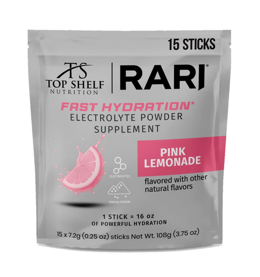 RARI Fast Hydration Pink Lemonade electrolyte powder