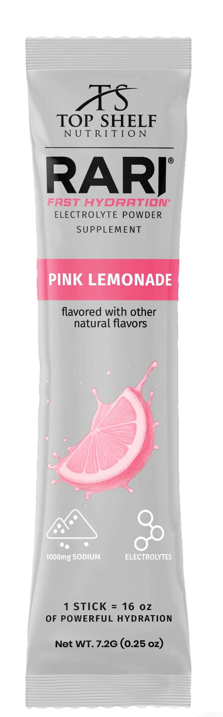 RARI Fast Hydration Pink Lemonade electrolyte powder