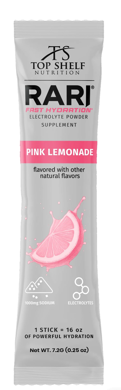 RARI Fast Hydration Pink Lemonade electrolyte powder